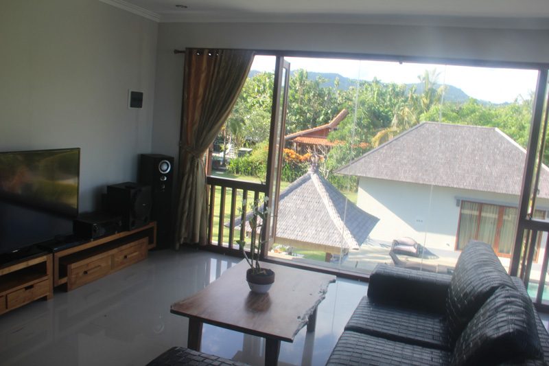 View to the guest house from the upstairs of the villa