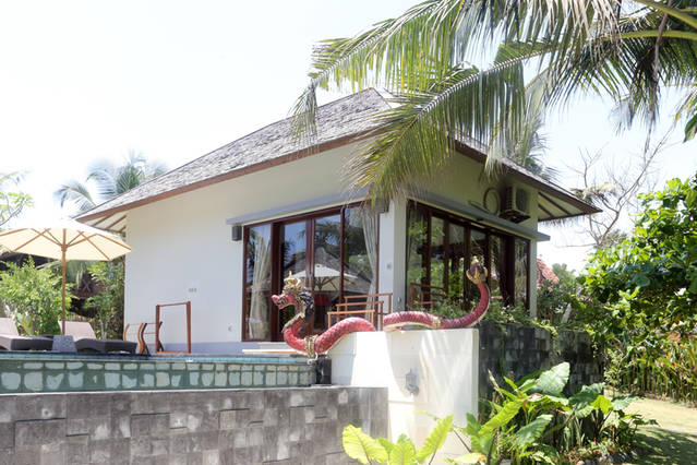 View of guest house from garden