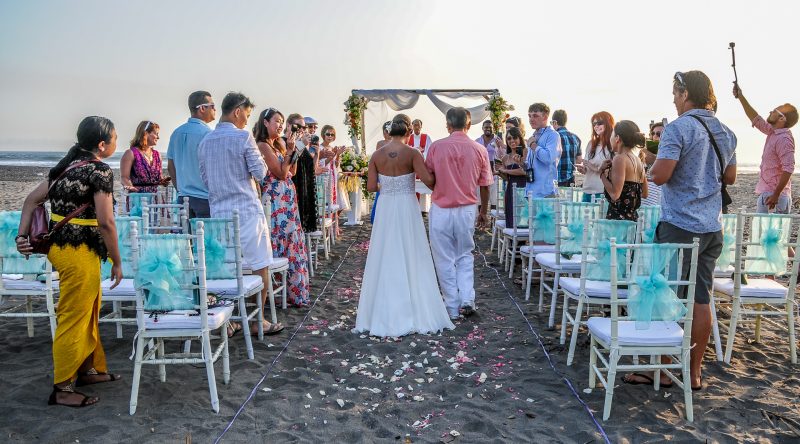 Wedding ceremony on Balian beach