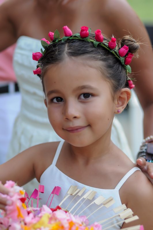 Flower girl at Balian wedding